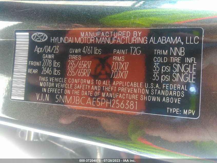 2023 HYUNDAI TUCSON SEL - 5NMJBCAE5PH256381