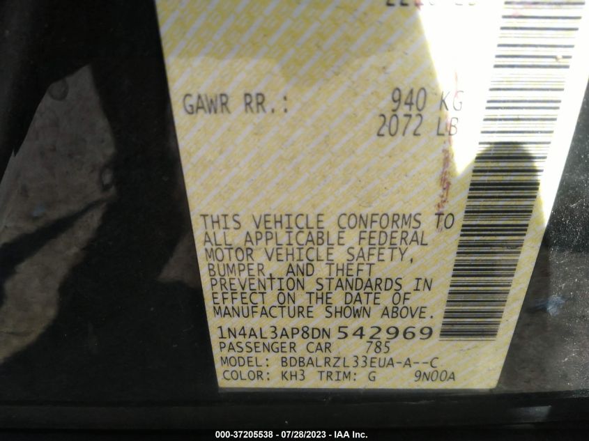 2013 NISSAN ALTIMA 2.5 S - 1N4AL3AP8DN542969