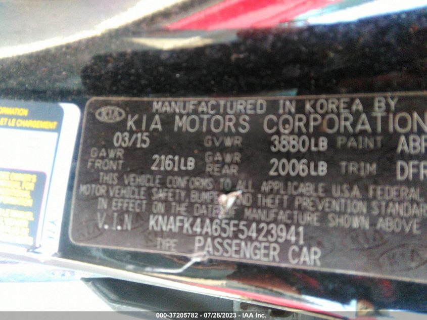 2015 KIA FORTE LX - KNAFK4A65F5423941