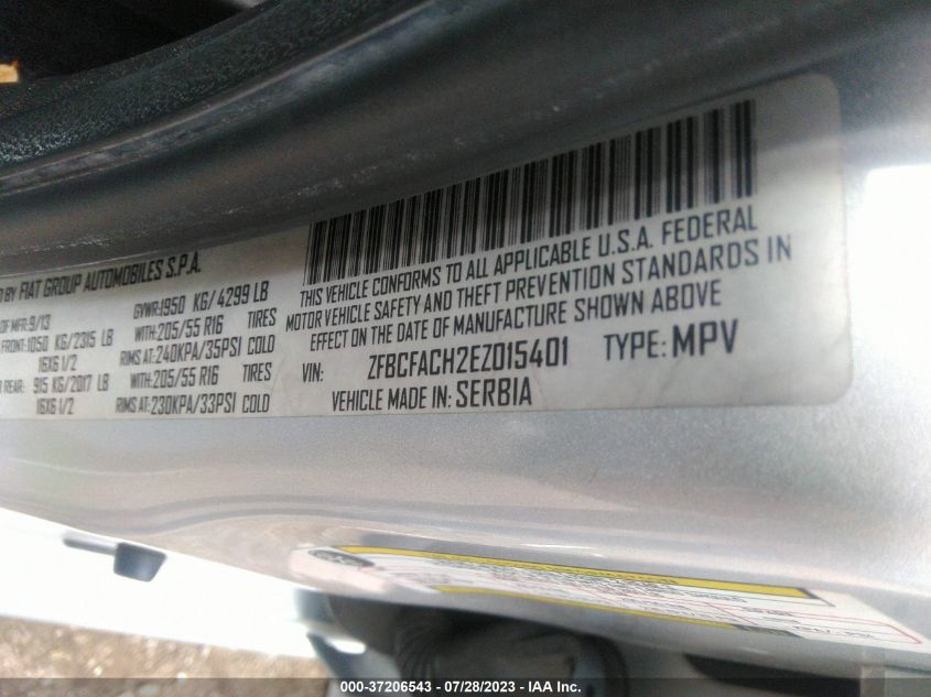 2014 FIAT 500L LOUNGE - ZFBCFACH2EZ015401