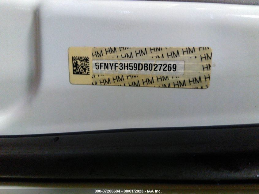 2013 HONDA PILOT EX-L - 5FNYF3H59DB027269