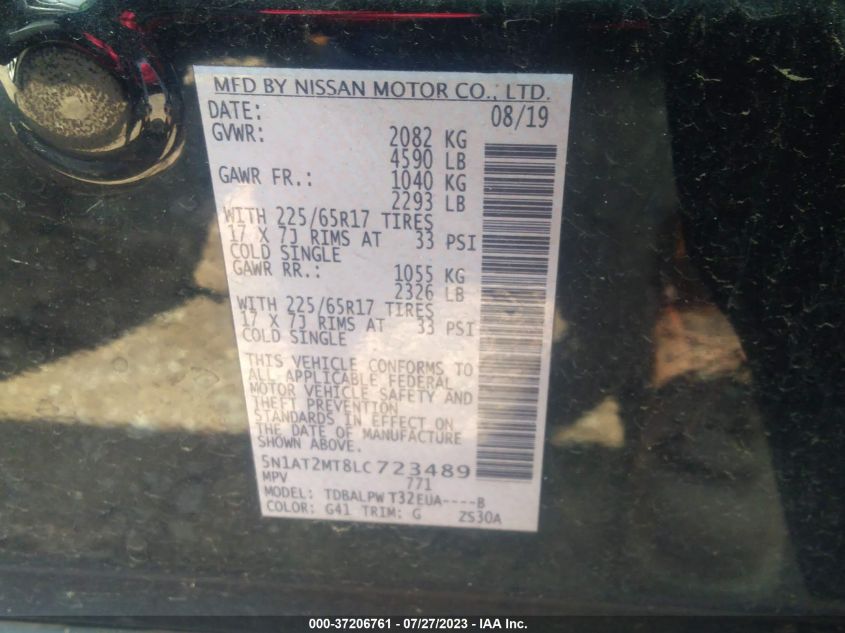 2020 NISSAN ROGUE S - 5N1AT2MT8LC723489