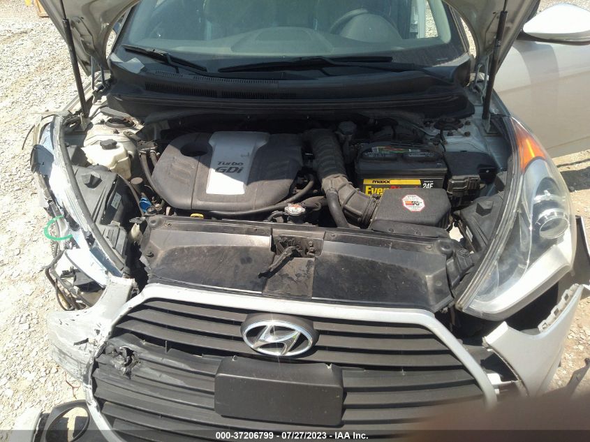 2013 HYUNDAI VELOSTER TURBO W/BLUE INT - KMHTC6AE6DU157494