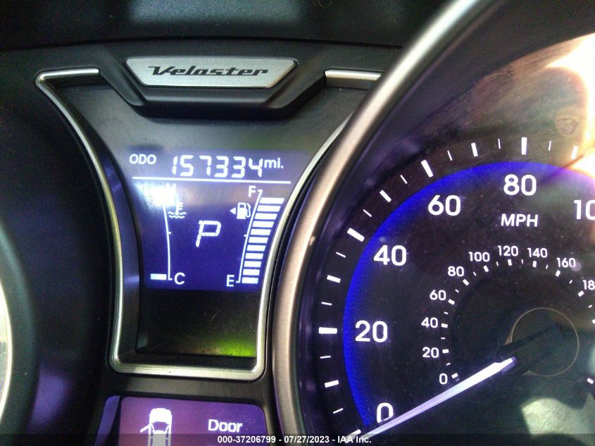 2013 HYUNDAI VELOSTER TURBO W/BLUE INT - KMHTC6AE6DU157494