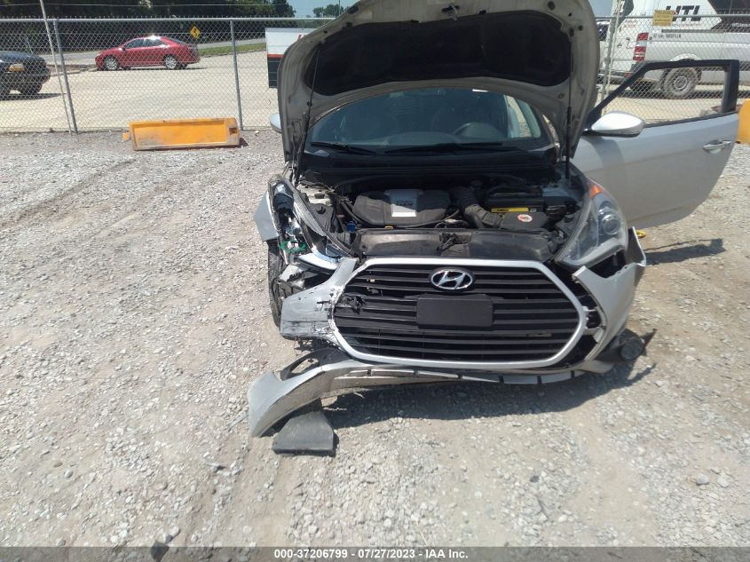2013 HYUNDAI VELOSTER TURBO W/BLUE INT - KMHTC6AE6DU157494