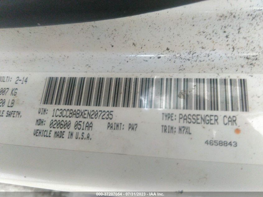 2014 CHRYSLER 200 LX - 1C3CCBABXEN207235