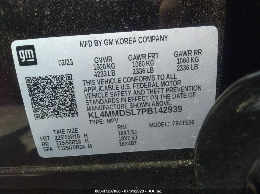 2023 BUICK ENCORE GX SELECT - KL4MMDSL7PB142939