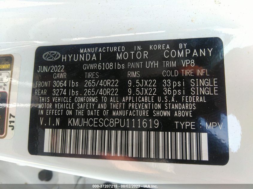 2023 GENESIS GV80 KMUHCESC8PU111619