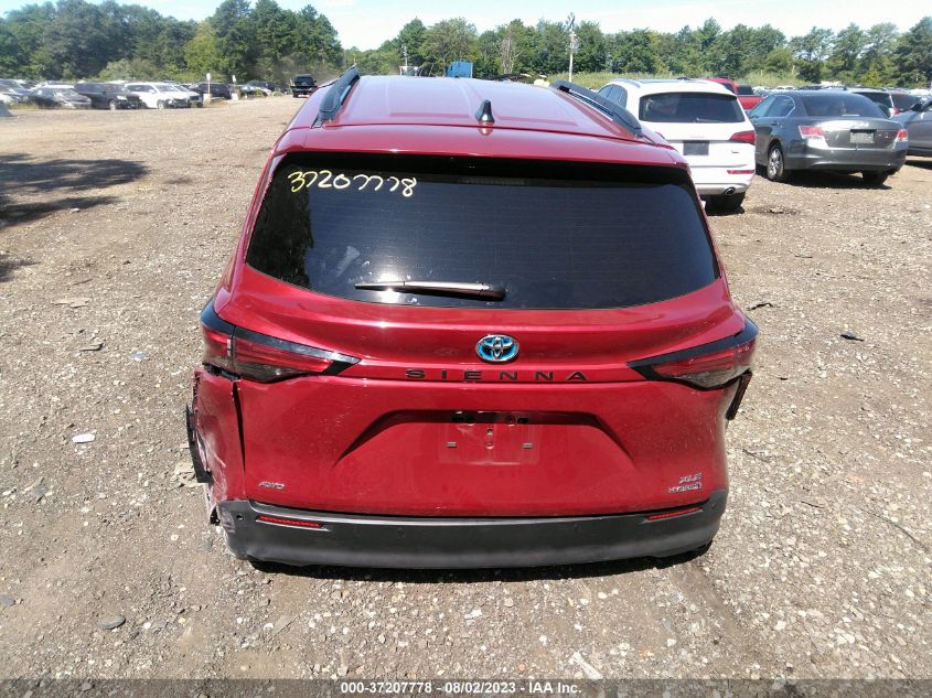 2022 TOYOTA SIENNA XLE - 5TDYSKFC4NS057638