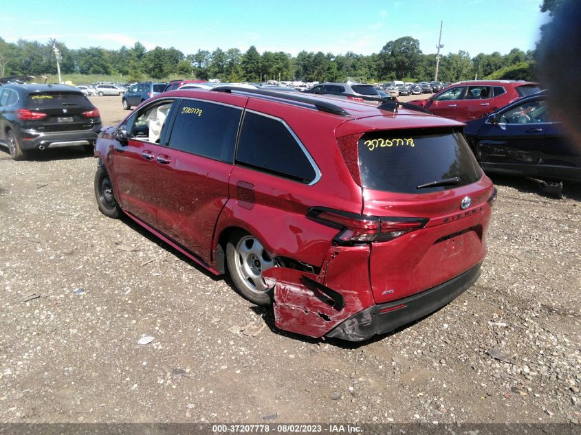 2022 TOYOTA SIENNA XLE - 5TDYSKFC4NS057638