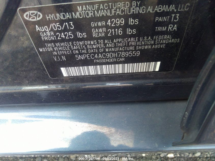 2013 HYUNDAI SONATA SE - 5NPEC4AC9DH789559