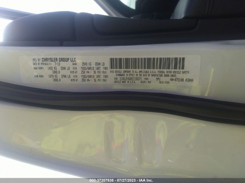 2014 JEEP GRAND CHEROKEE LAREDO - 1C4RJFAG0EC156371