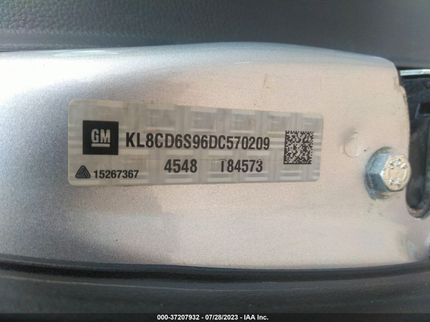2013 CHEVROLET SPARK 1LT - KL8CD6S96DC570209