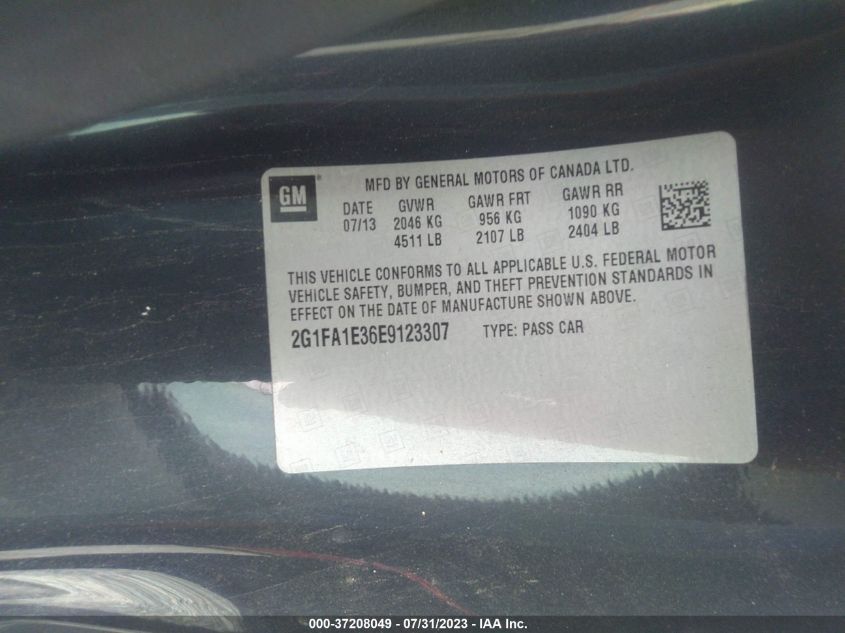 2014 CHEVROLET CAMARO LS - 2G1FA1E36E9123307