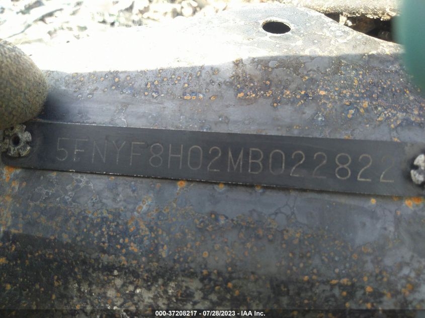 2021 HONDA PASSPORT ELITE - 5FNYF8H02MB022822
