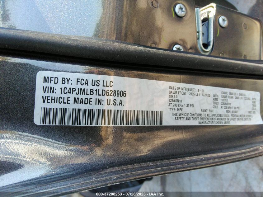 2020 JEEP CHEROKEE ALTITUDE - 1C4PJMLB1LD628906