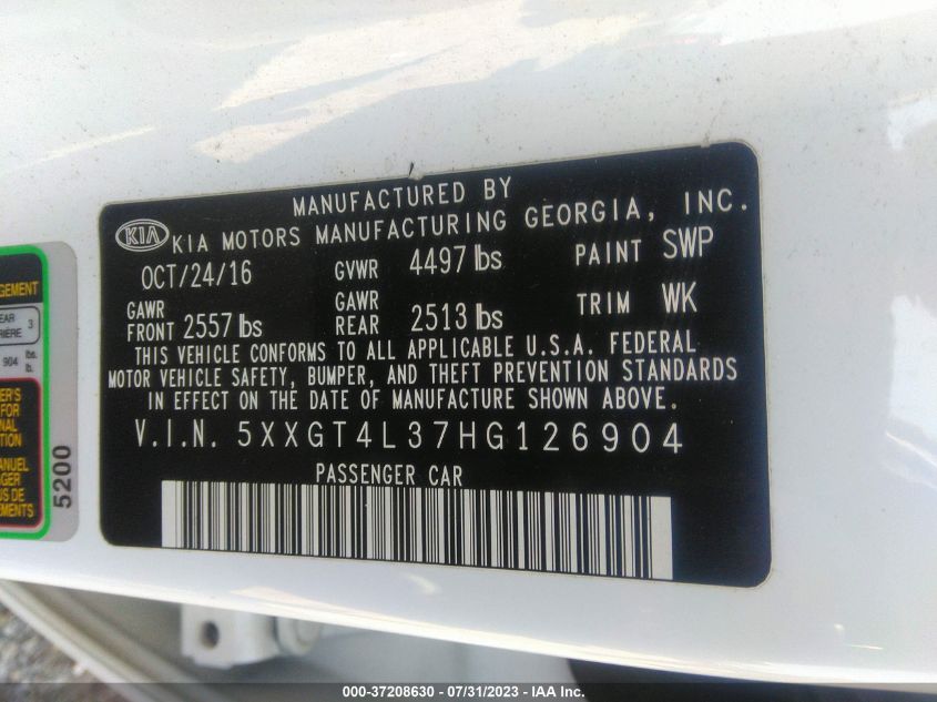 2017 KIA OPTIMA LX - 5XXGT4L37HG126904