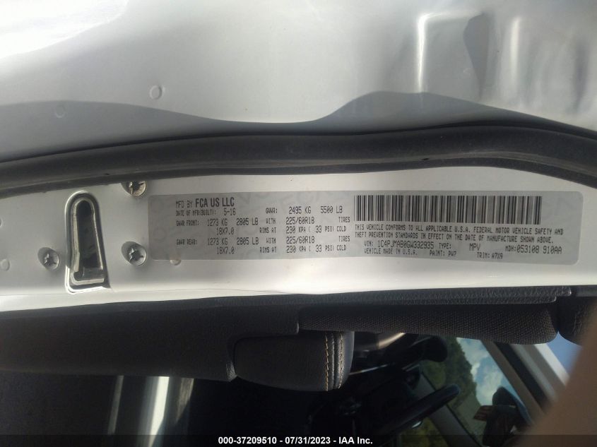 2016 JEEP CHEROKEE ALTITUDE - 1C4PJMAB0GW332935