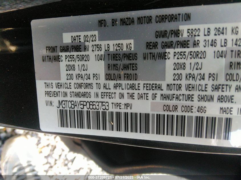 2023 MAZDA CX-9 TOURING PLUS - JM3TCBAY5P0653753