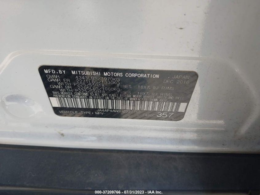 2017 MITSUBISHI OUTLANDER SPORT SEL - JA4AP4AW0HZ027761