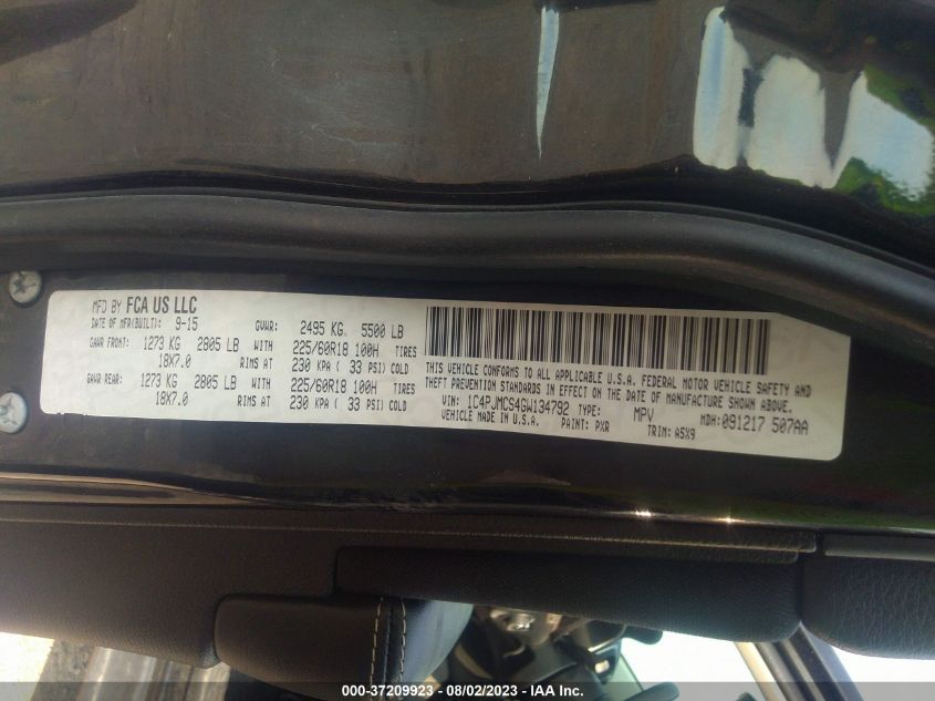 2016 JEEP CHEROKEE ALTITUDE - 1C4PJMCS4GW134792
