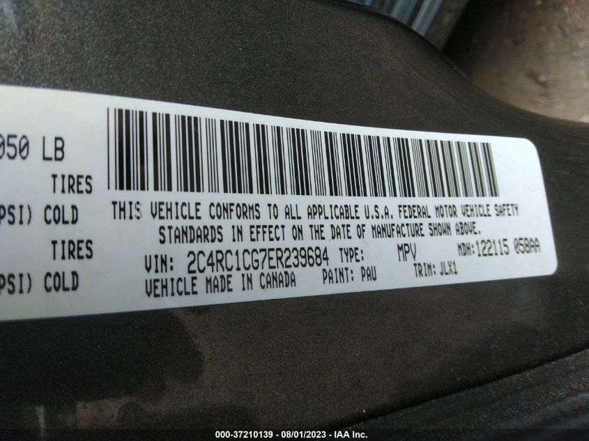 2014 CHRYSLER TOWN & COUNTRY TOURING-L 30TH - 2C4RC1CG7ER239684