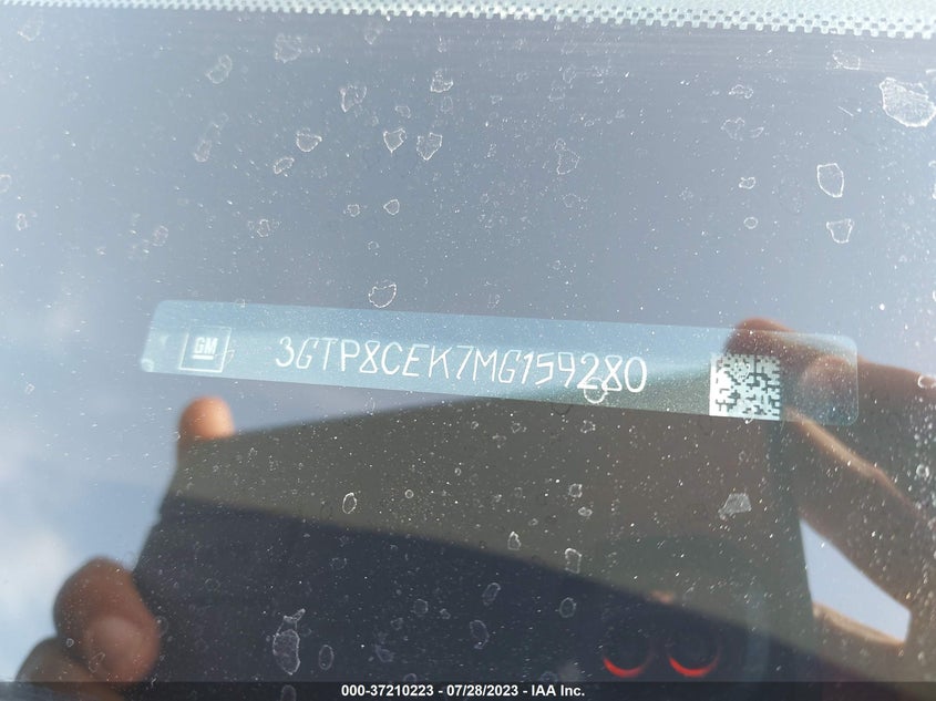 VIN 3GTP8CEK7MG159280 2021 GMC SIERRA 1500 ELEVATION