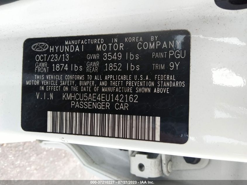 2014 HYUNDAI ACCENT SE - KMHCU5AE4EU142162