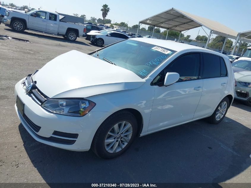 2016 VOLKSWAGEN GOLF S/SE/SEL - 3VW217AU6GM007233