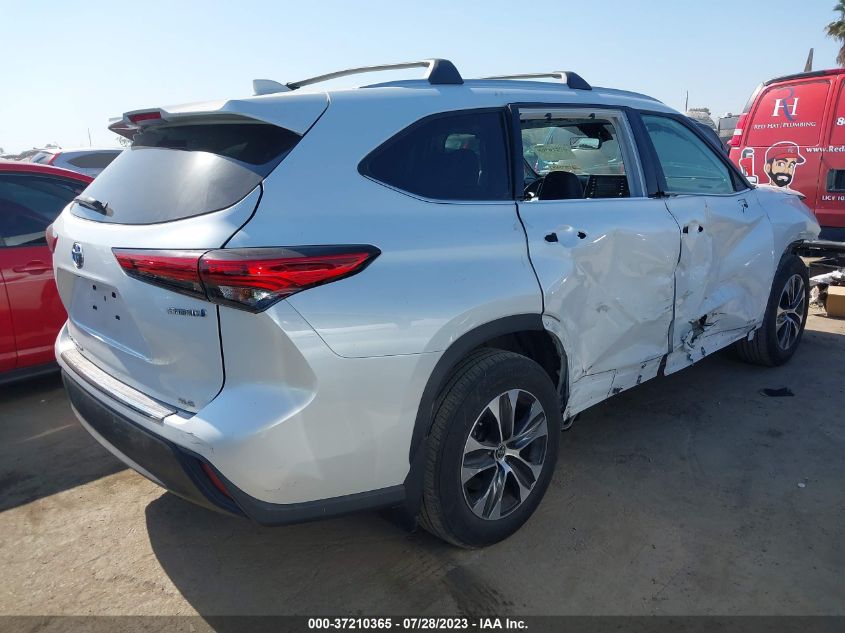 2022 TOYOTA HIGHLANDER HYBRID XLE - 5TDHBRCH7NS541330