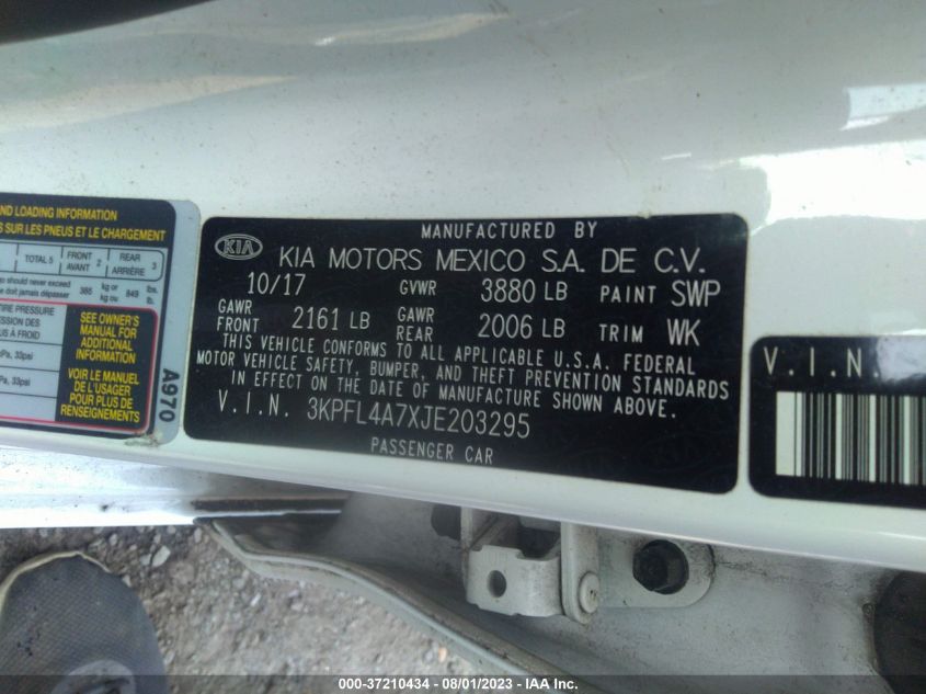 2018 KIA FORTE LX - 3KPFL4A7XJE203295