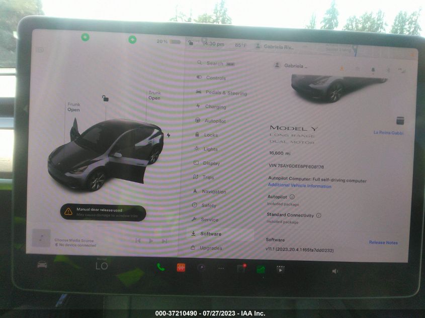 2023 TESLA MODEL Y - 7SAYGDEE6PF608176