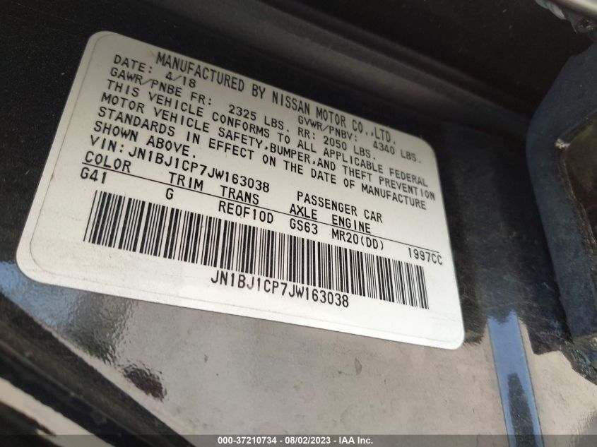 2018 NISSAN ROGUE SPORT S/SV/SL - JN1BJ1CP7JW163038