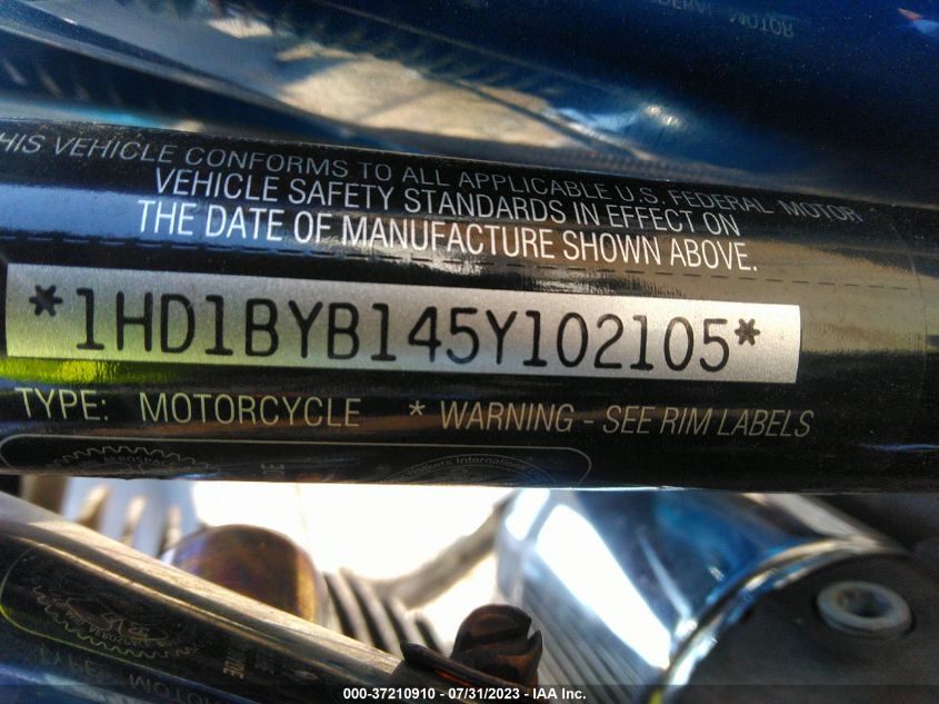 2005 HARLEY-DAVIDSON FLSTSI 1HD1BYB145Y102105