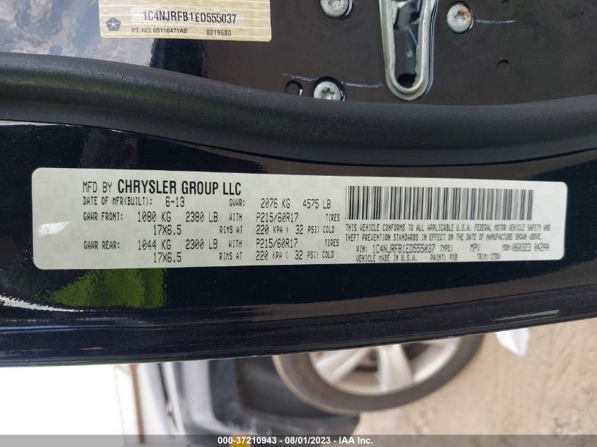 2014 JEEP PATRIOT LATITUDE - 1C4NJRFB1ED555037