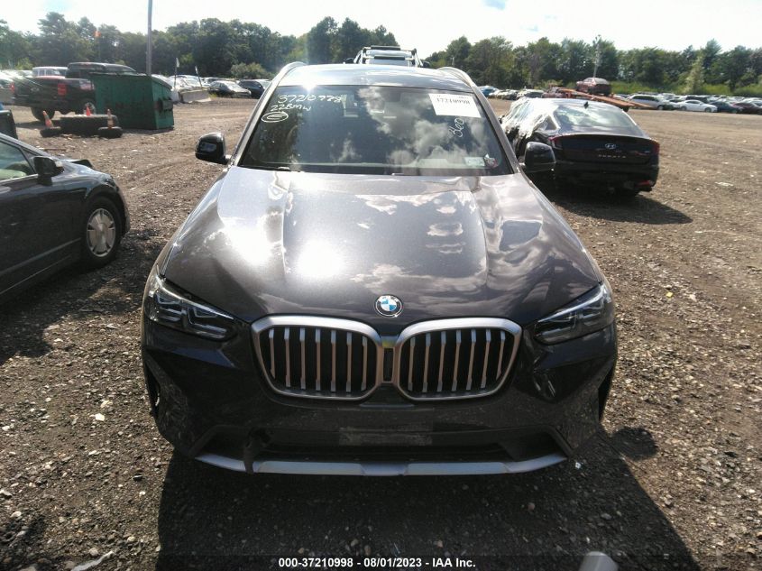 2022 BMW X3 XDRIVE30I - 5UX53DP08N9M67856