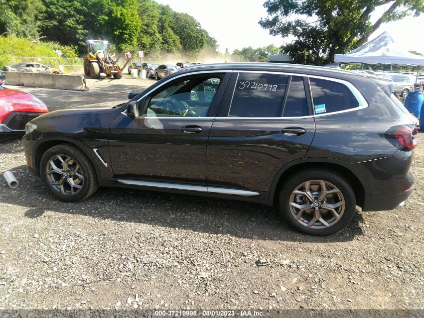 2022 BMW X3 XDRIVE30I - 5UX53DP08N9M67856