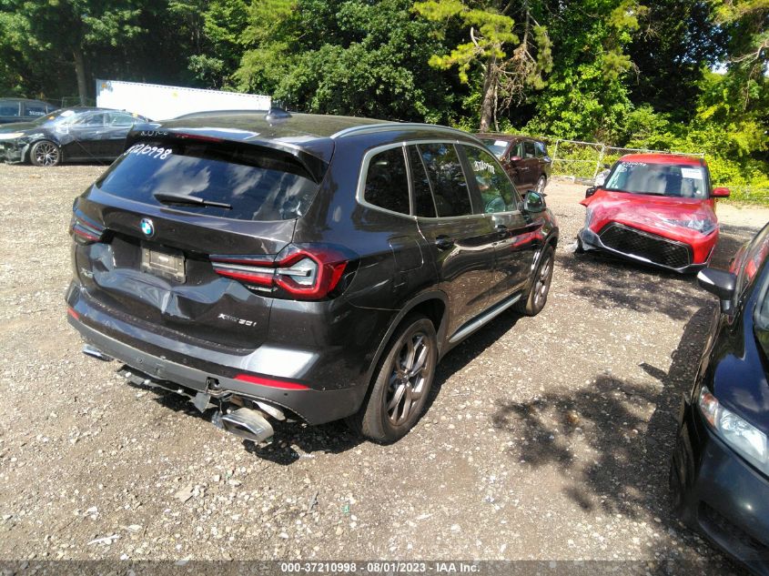 2022 BMW X3 XDRIVE30I - 5UX53DP08N9M67856