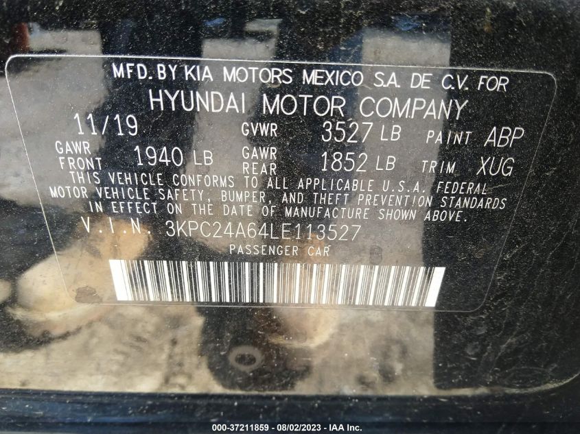 2020 HYUNDAI ACCENT SE - 3KPC24A64LE113527