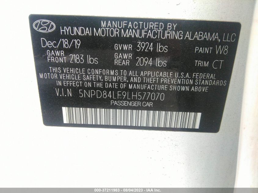 5NPD84LF9LH577070 Hyundai Elantra SEL/VALUE/LIMITED 9