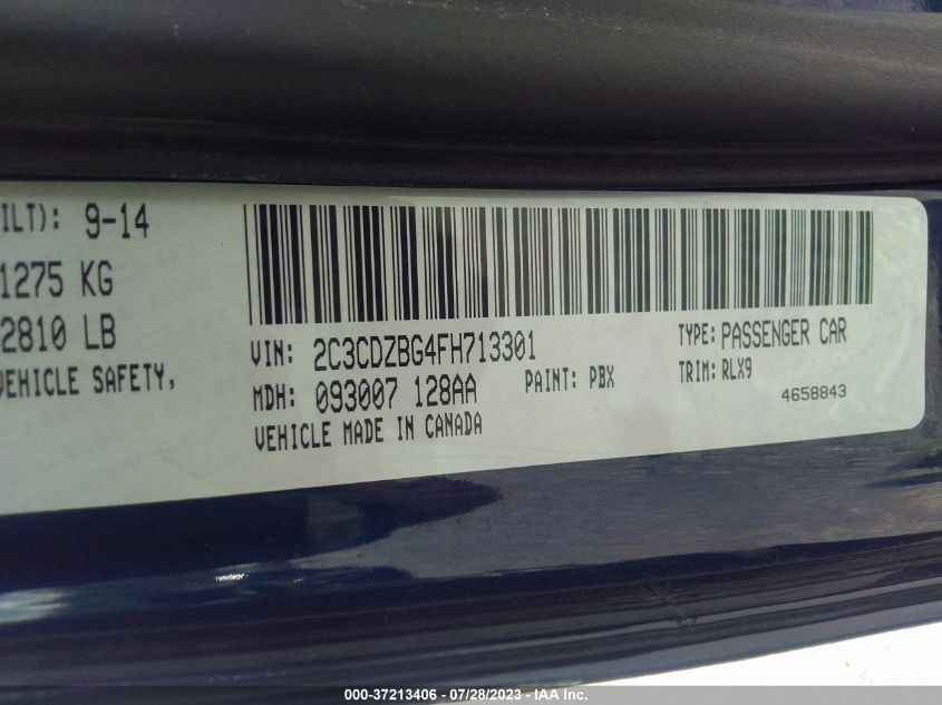 2015 DODGE CHALLENGER SXT PLUS - 2C3CDZBG4FH713301