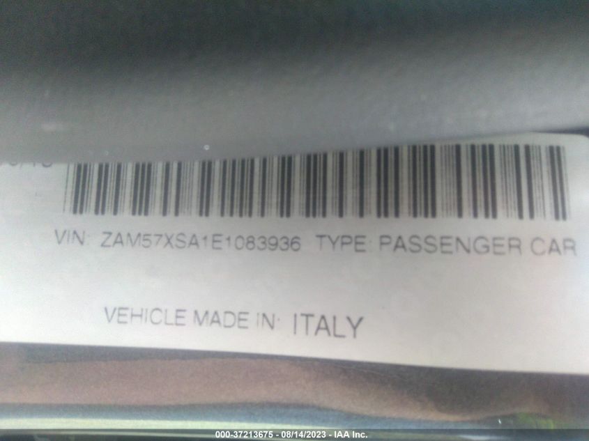 2014 MASERATI GHIBLI ZAM57XSA1E1083936