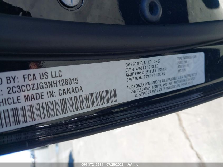 2022 DODGE CHALLENGER GT - 2C3CDZJG3NH128015