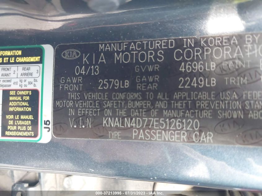 2014 KIA CADENZA PREMIUM KNALN4D77E5126120