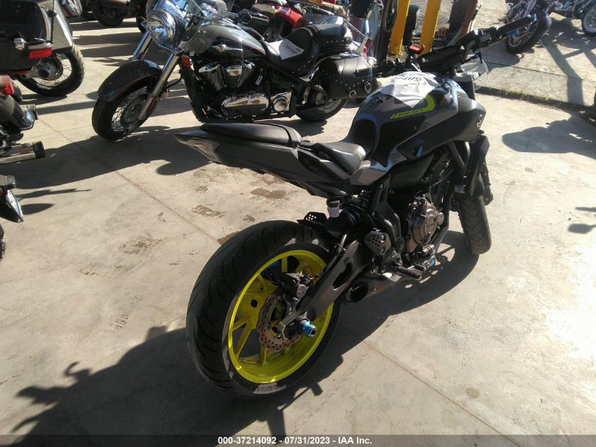 2016 YAMAHA FZ07 JYARM06E6GA008456