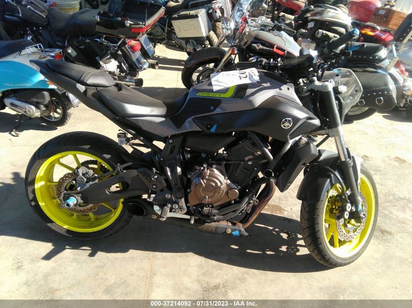 2016 YAMAHA FZ07 JYARM06E6GA008456