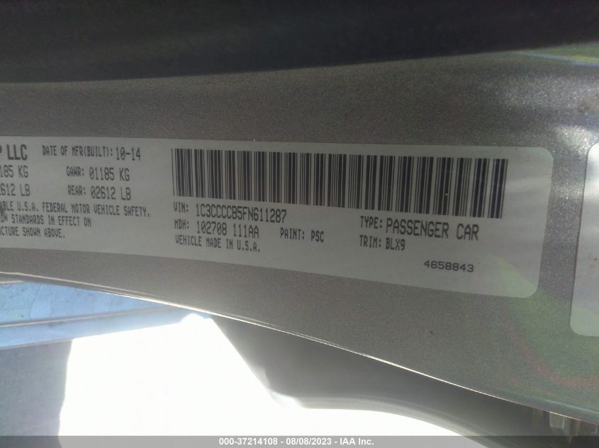 2015 CHRYSLER 200 C - 1C3CCCCB5FN611287