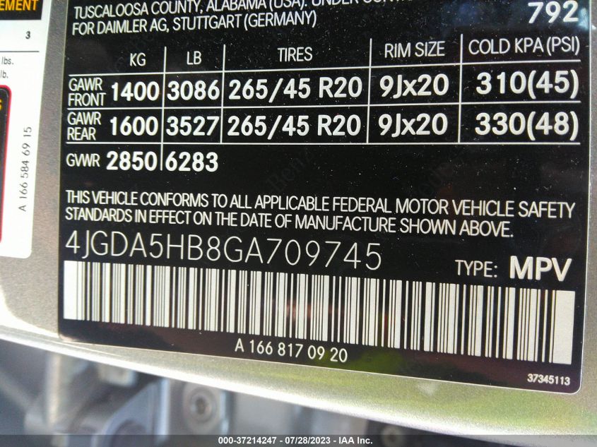 2016 MERCEDES-BENZ GLE GLE 350 - 4JGDA5HB8GA709745