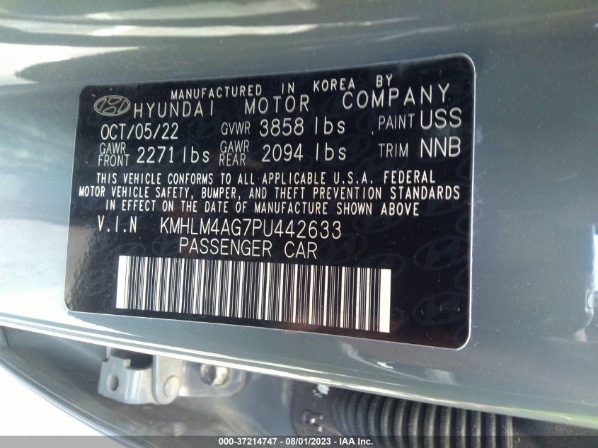 KMHLM4AG7PU442633 Hyundai Elantra SEL 9