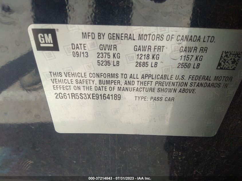 2014 CADILLAC XTS PREMIUM - 2G61R5S3XE9164189